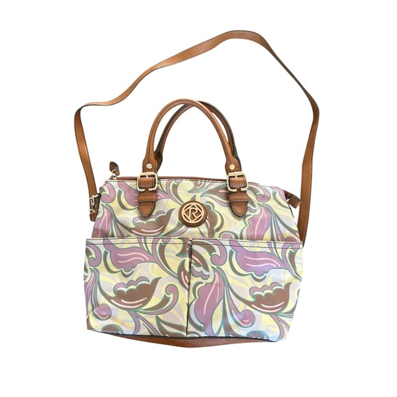 Relic Floral Print Satchel Bag Handbag Purse Top Handle Crossbody Women - Picture 1 of 9